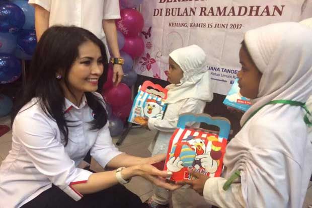 Berbagi Kasih dengan 150 Anak Yatim, Ini Pesan Liliana Tanoesoedibjo