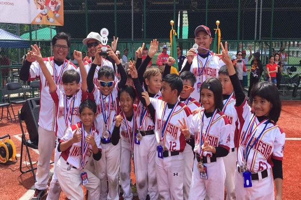 Tim Baseball Indonesia U-9 Rebut Runner-Up di Singapura