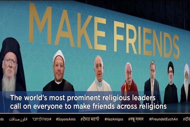 Gerakan Langka, Para Pemimpin Agama Dunia Nyatakan Berteman