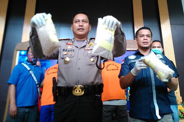 Polresta Palembang Gagalkan Penyelundupan 3 Kilogram Sabu-sabu