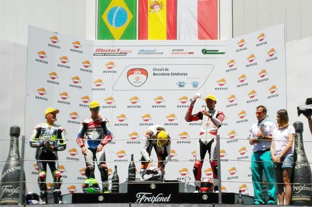 Sejarah Baru, Pembalap Indonesia Raih Podium di CEV Moto2
