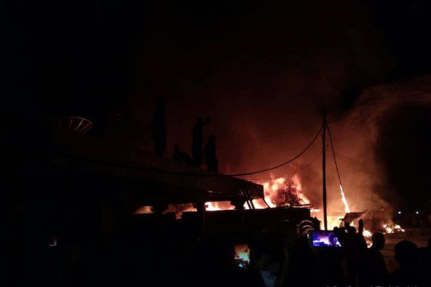 Ratusan Kios di Pasar Baru Bangko Jambi Ludes Terbakar