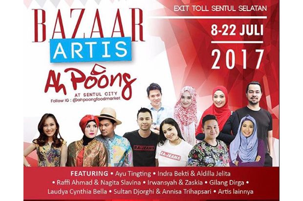 Raffi Ahmad, Nagita Slavina, Ayu Ting Ting Meriahkan Bazaar Artis