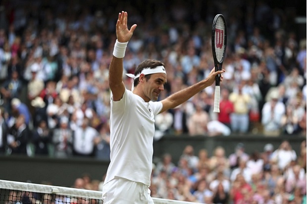 Federer Semangat Cetak Sejarah di Wimbledon