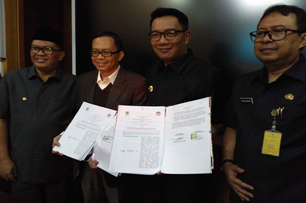 Pemkot-KPU Bandung Tandatangani NPHD Pilwalkot sebesar Rp65 Miliar