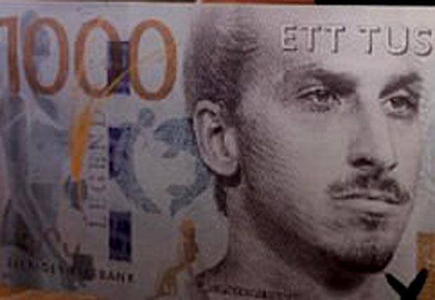 Mata Uang di Swedia Bergambar Wajah Zlatan Ibrahimovic