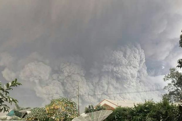 Data Lengkap Letusan dan Luncuran Awan Panas Sinabung Hari Ini