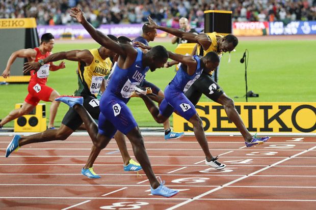 Rusak Pesta Perpisahan Usain Bolt, Justin Gatlin: Malam Ini Masih Miliknya