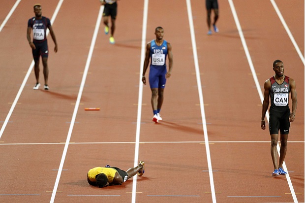 Ketika Usain Bolt Ambruk di Kejuaraan Dunia Atletik
