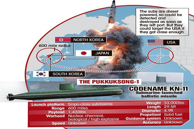 Di Ambang Perang Nuklir, Kapal Selam Korut Diduga Akan Tes Rudal Balistik