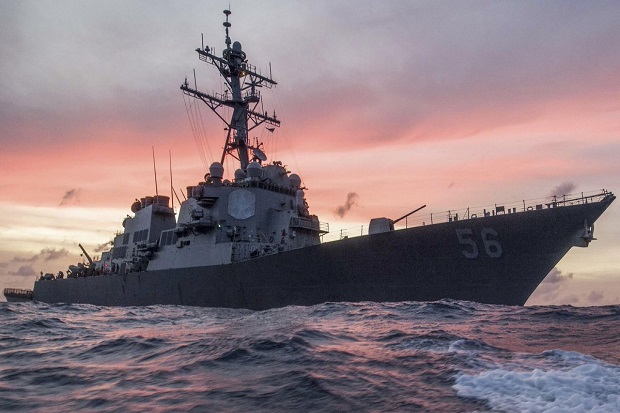 Kapal Perang AS Tabrakan di Dekat Indonesia, 5 Luka, 10 Hilang