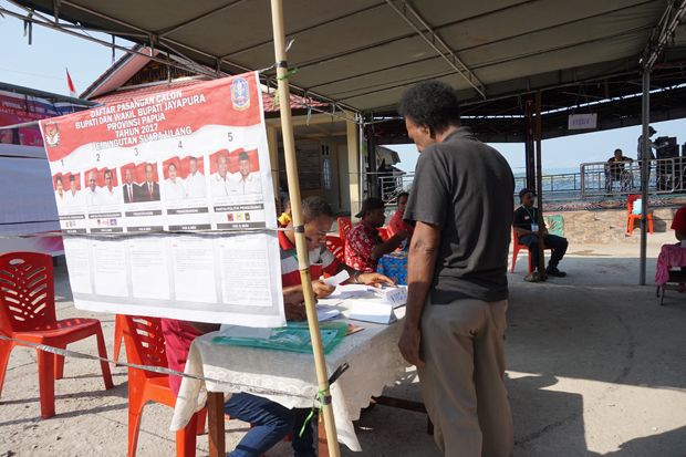 Pemilihan Suara Ulang Pilkada Jayapura, TPS Sepi Pemilih