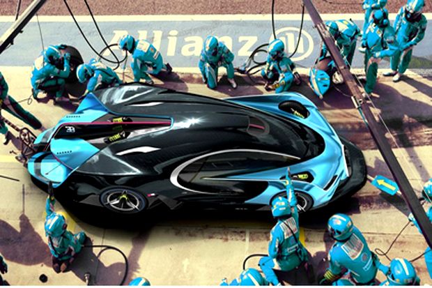 Mobil Konsep Bugatti Super Agresif seperti Mainan Hot Wheels