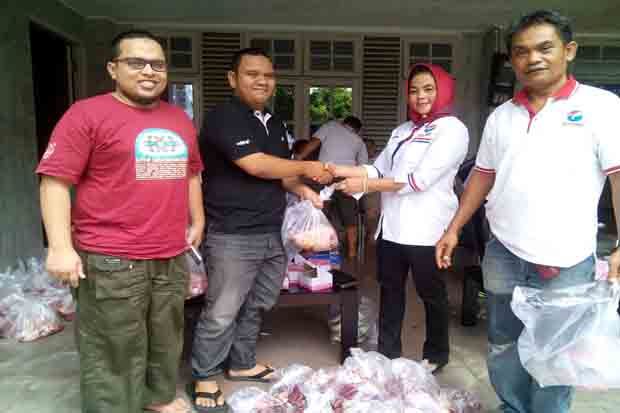 DPW Perindo Riau Bagikan Ratusan Paket Qurban