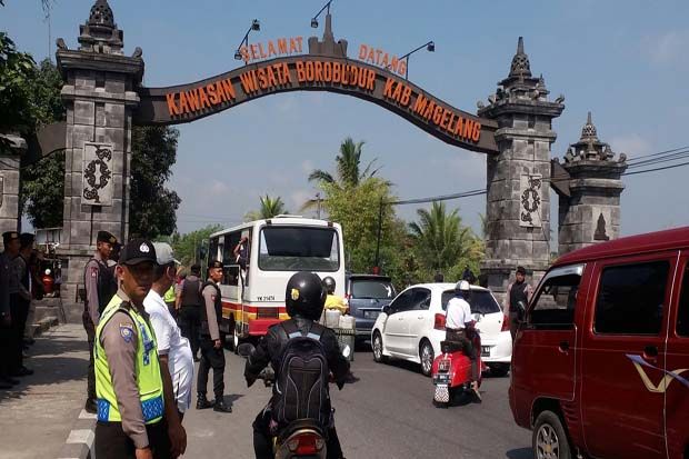 Jalur Menuju Candi Borobudur Juga Dijaga Ketat Aparat