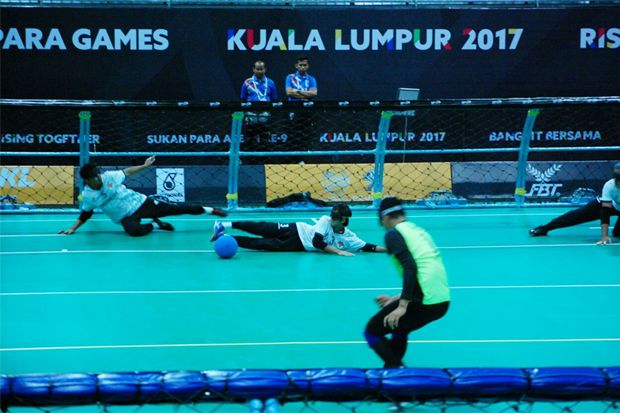 Tim Goal Ball Putra Indonesia Libas Laos di Hari Pertama