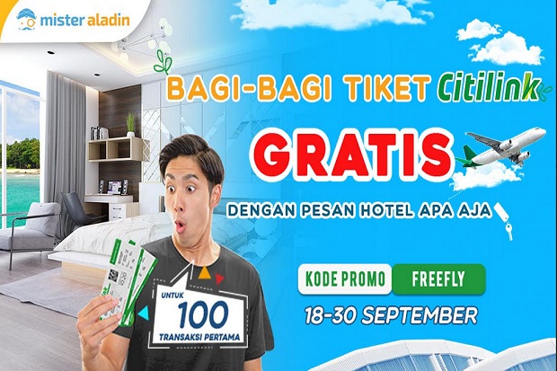 Mister Aladin Bagi-bagi 100 Tiket Citilink Gratis