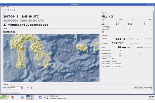 Gempa Bumi 4,2 SR Guncang Kabupaten Buton Utara