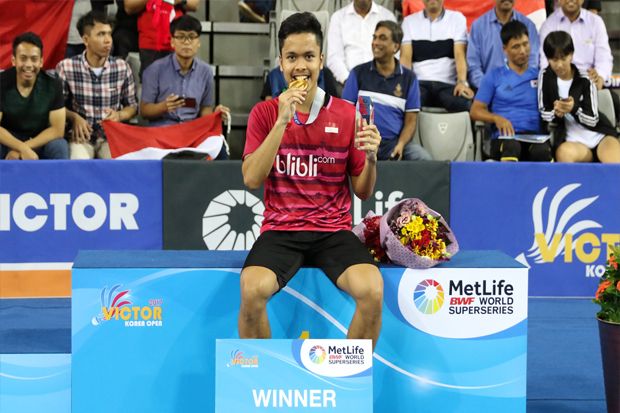 Juara di Korea, Anthony Ginting Tak Mau Disebut Beruntung