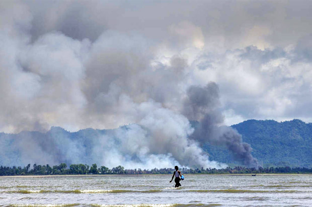 Citra Satelit, Militer Myanmar Musnahkan 200 Lebih Desa Rohingya