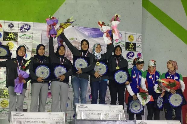 Tambah Dua Emas, Panjat Tebing Indonesia Runner Up Kejuaraan Asia 2017