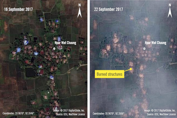Pembakaran Desa Rohingya Terus Berlanjut