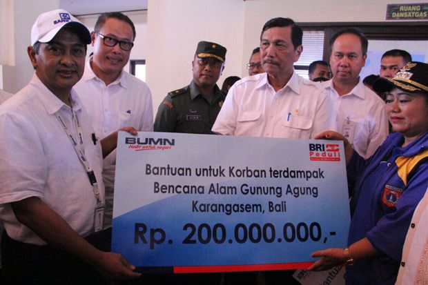 Bank BRI Bangun Posko Tanggap Darurat Bencana di Karangasem Bali