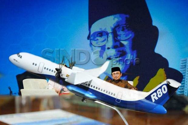 BJ Habibie Buka Kesempatan Publik Ikut Bangun Pesawat R80