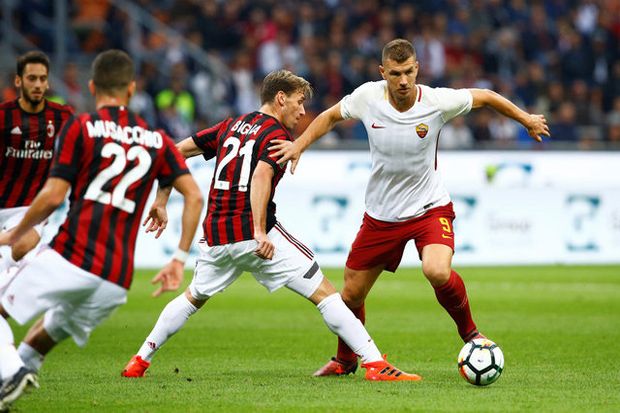 Babak Pertama, AC Milan Bermain Imbang 0-0 Lawan AS Roma