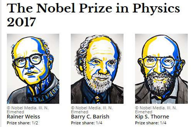 Ilmuwan AS Penemu Gelombang Gravitasi Sabet Hadiah Nobel Fisika