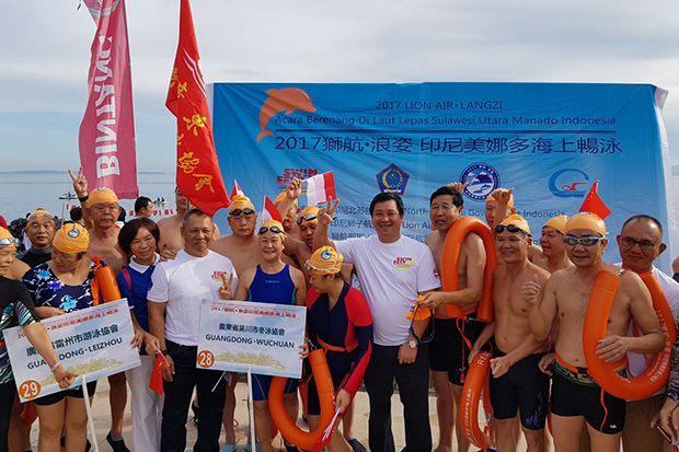 520 Turis China Ikut Lomba Renang Internasional di Manado