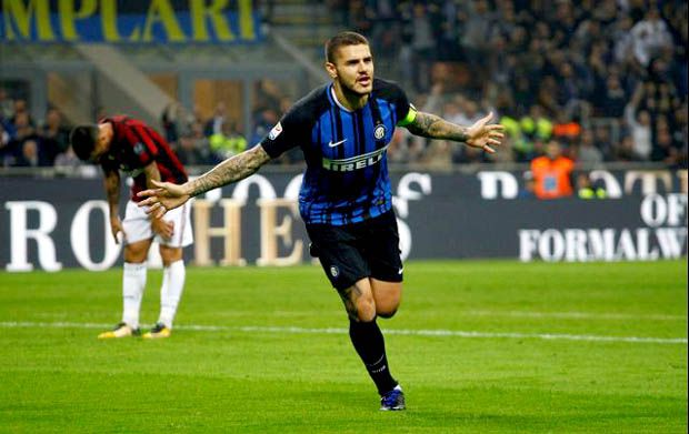 Hat-trick Icardi Warnai Kemenangan Inter di Derby Milan