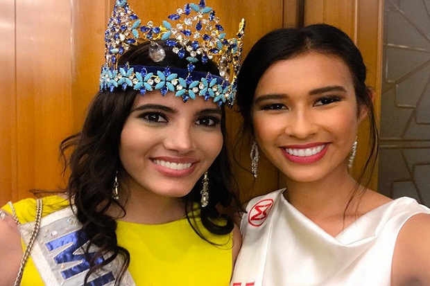 Selfie Bareng Miss World 2016 Achintya Nilsen Didoakan Jadi Miss World 2017