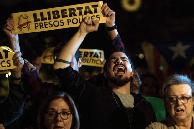 Pembantu Presiden Catalan Ditahan, Demonstrasi Pecah di Barcelona