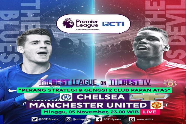 Susunan Pemain Chelsea vs Manchester United: Duel 3-4-3