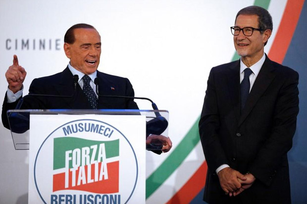 Partai Eks PM Italia Berlusconi Menangi Pemilu Regional Sisilia