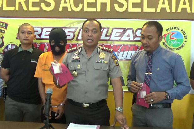 Satres Narkoba Polres Aceh Selatan Tangkap Pengedar Sabu