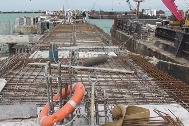 Pembangunan Pelabuhan Kuala Tanjung Sudah Mencapai 92%