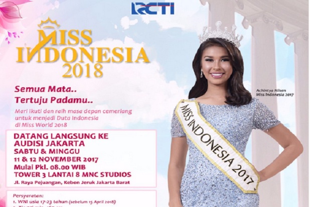 Ini Kriteria Penilaian Audisi Miss Indonesia 2018