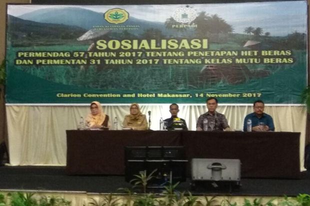Kementan Sosialisasi Penetapan HET dan Mutu Beras di Makassar
