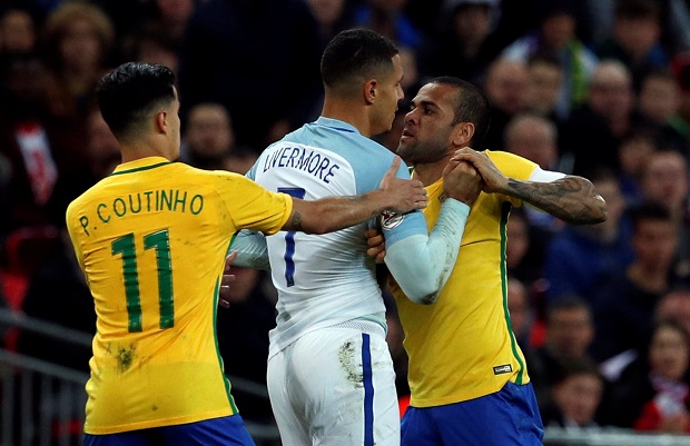 Inggris Tahan Imbang Brasil di Wembley