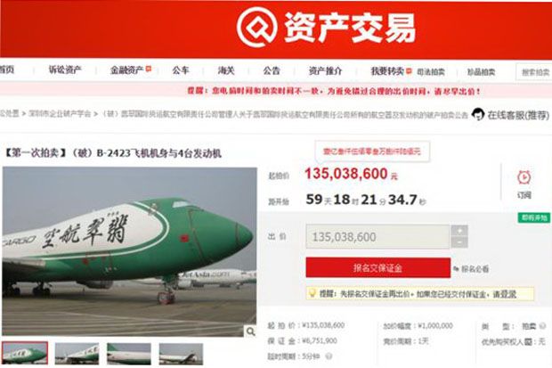 Dua Pesawat Boeing Jumbo Jet Dijual Lewat Situs Jual Beli China