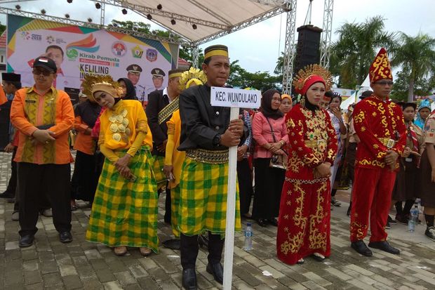 Singgah di Kolaka, Peserta Kirab Pemuda Nusantara Disambut Antusias