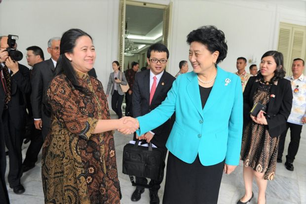 Dampingi Wapres, Menteri Puan Terima Kunjungan Wakil PM China