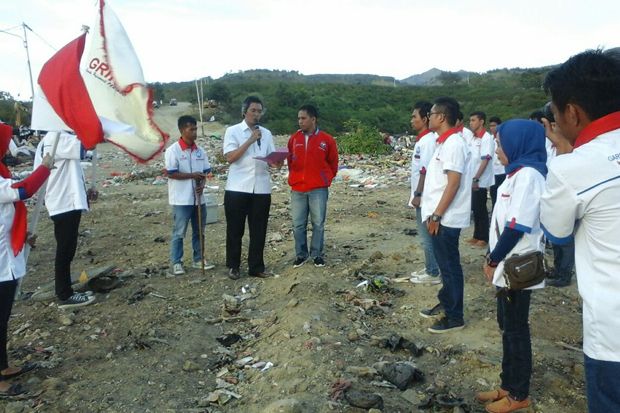 Pengurus DPW Garda Rajawali Perindo Sulteng Dilantik di TPA Sampah