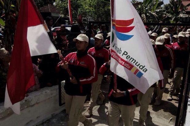 Kirab Pemuda Nusantara Berakhir di Candi Perabuan Raja Pertama Majapahit