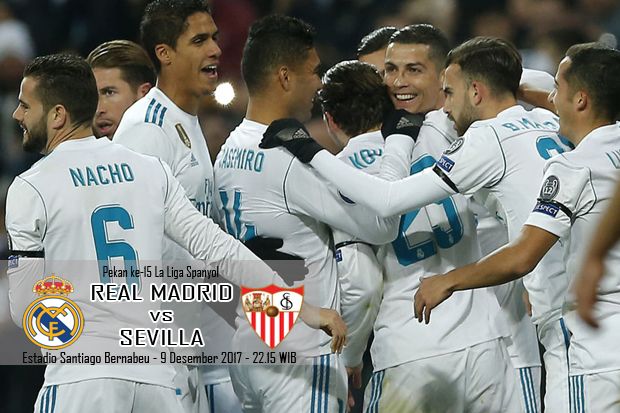 Preview Real Madrid vs Sevilla: Saling Sikut Demi Posisi Tiga Besar