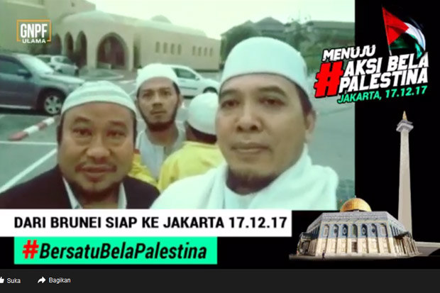 Viral, Video Warga Brunei Bakal Ikut Aksi Bela Palestina di Monas