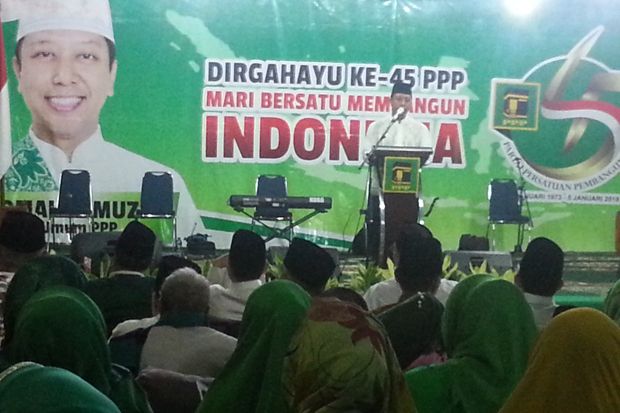 Duet Khofifah-Emil Dardak Diperkenalkan di Harlah PPP Ke-45