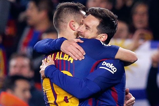 Bangganya Jordi Alba Jadi Pelayan Lionel Messi